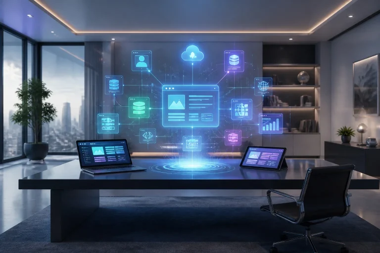 Interface holographique dapplication web